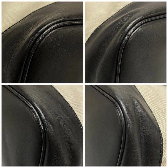 Auth BALENCIAGA Navy Tote 479290 Cream Black Canvas Leather Tote Bag - Picture 16 of 16